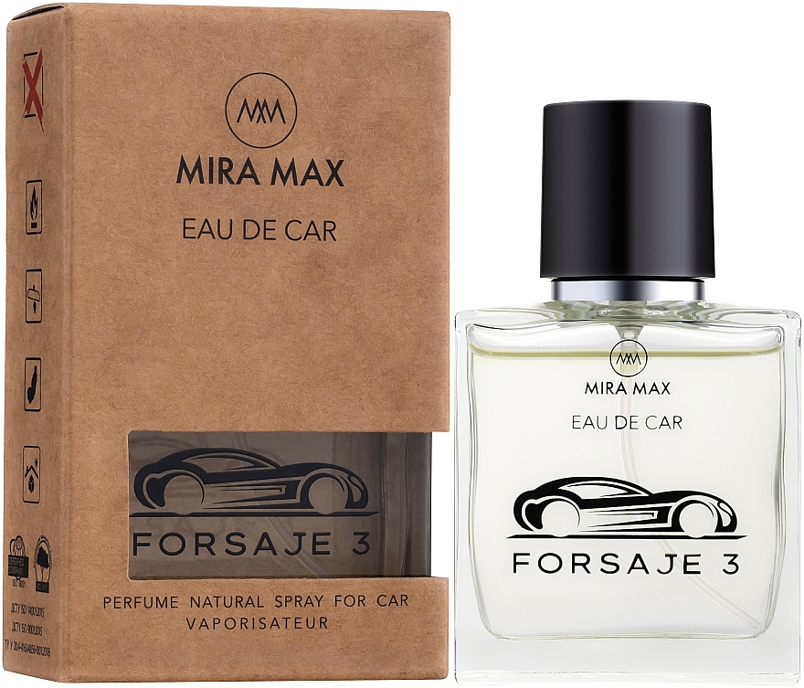 Auto-Lufterfrischer - Mira Max Eau De Car Forsaje 3 Perfume Natural Spray For Car Vaporisateur — Bild N1