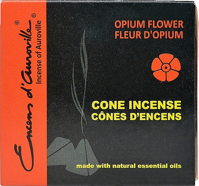 Räucherkegel Opiumblume  - Maroma Encens d'Auroville Cone Incense Opium Flower — Bild N1