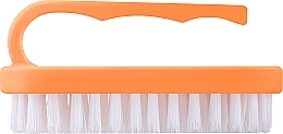 Kleine Hand- und Nagelbürste orange mit weißen Borsten - LULA — Bild N1