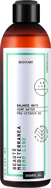 Duschgel mit Hanfwasser und Panthenol - Beaute Mediterranea Hemp Line Shower Gel Balance Bath — Bild N1