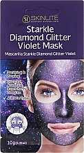 Düfte, Parfümerie und Kosmetik Straffende violette Peelingmaske mit Amethyst und Beerenkomplex - Skinlite Starkle Diamond Glitter Violet Mask