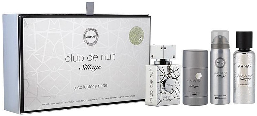 Armaf Club De Nuit Sillage - Set (Eau de Parfum/30 ml + Deostick/75 g + Körperspray/50 ml + Haarnebel/55 ml) — Bild N1