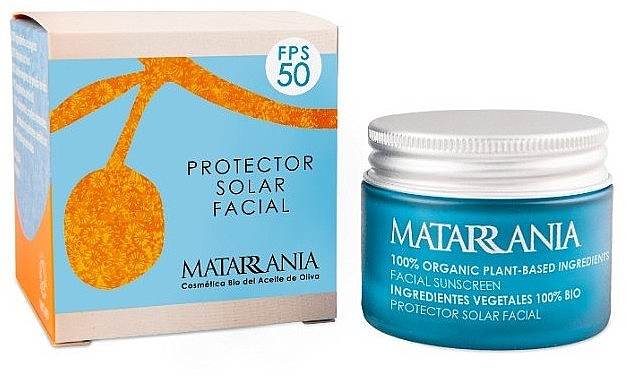 Sonnencreme fürs Gesicht - Matarrania 100% Organic Face Sunscreen SPF50 — Bild N2