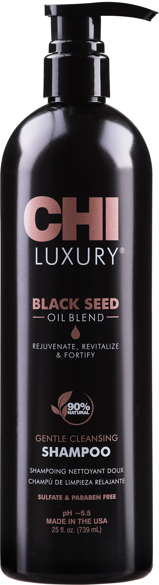 Reinigendes Shampoo mit Schwarzkümmelöl - CHI Luxury Black Seed Gentle Cleansing Shampoo — Bild 739 ml