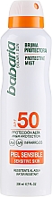 Düfte, Parfümerie und Kosmetik Wasserfestes Sonnenschutzspray für empfindliche Haut SPF 50 - Babaria Protective Mist For Sensitive Skin Spf50