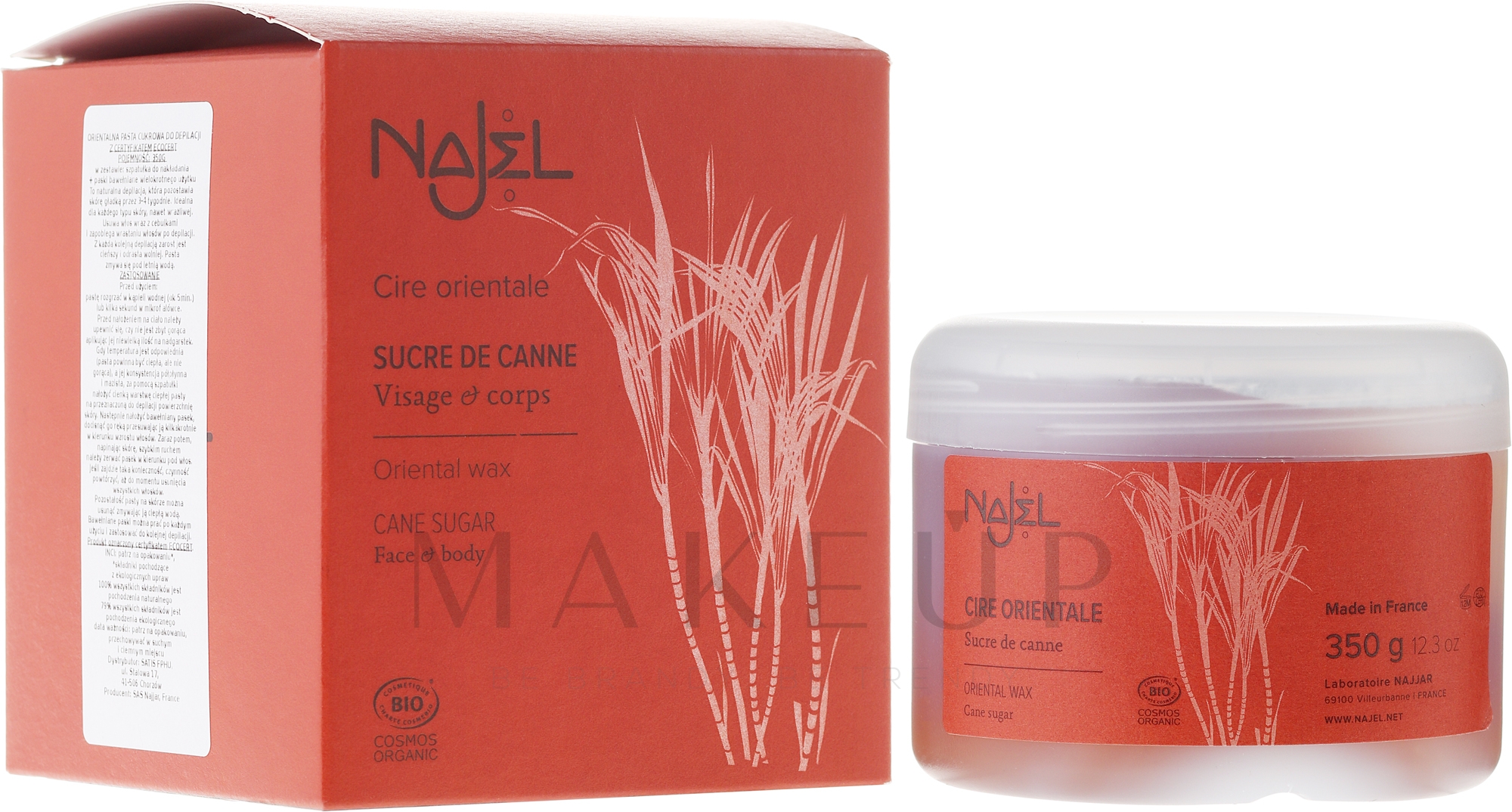 Orientalisches Zucker-Enthaarungswachs - Najel Organic Oriental Sugar Wax — Bild 350 g