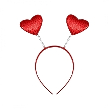 Haarreif mit Herzen rot - Ecarla — Bild N1
