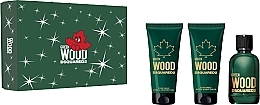 Düfte, Parfümerie und Kosmetik Dsquared2 Green Wood Pour Homme - Duftset (Eau de Toilette 100ml + Duschgel 100ml + After Shave Balsam 100ml) 