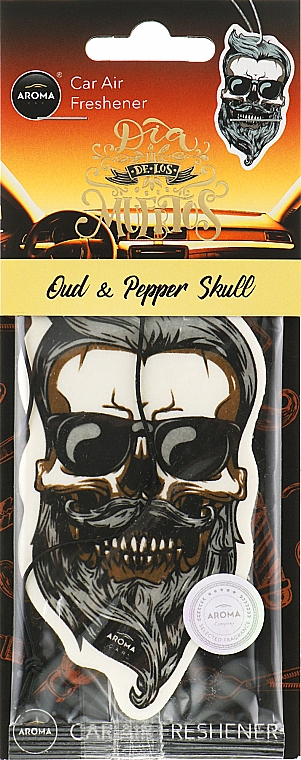 Auto-Lufterfrischer Oud & Pepper Skull - Aroma Car Dia De Los Muertos — Bild N1