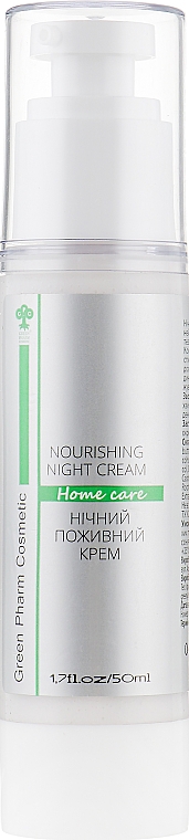 Intensiv pflegende Nachtcreme mit Hopfenextrakt - Green Pharm Cosmetic  — Bild N1