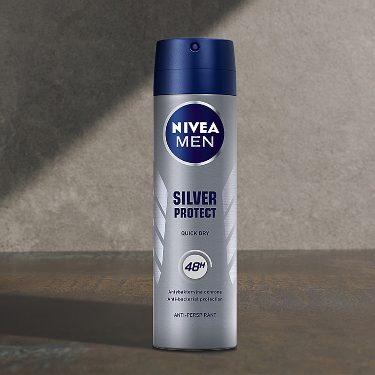 Deospray Antitranspirant - NIVEA Deodorant Silver Protect For Men — Bild N3