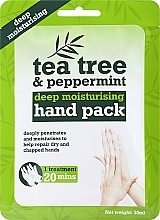 Feuchtigkeitsspendende Handmaske in Handschuh-Form mit Teebaum und Pfefferminze - Xpel Marketing Ltd Tea Tree & Peppermint Deep Moisturising Hand Pack — Bild N1