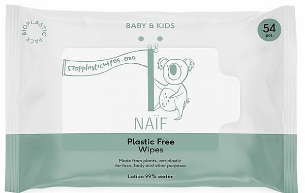 Feuchttücher für Babys und Kinder 54 St. - Naif Wet Wipes 54St Plastic Free — Bild N1