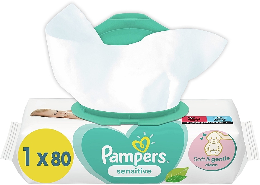 Feuchttücher für Babys Sensitive 80 St. - Pampers — Bild N1