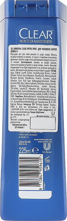 Anti-Schuppen Shampoo für Männer Fresh Energy mit Taurin - Clear Vita Abe — Bild N2