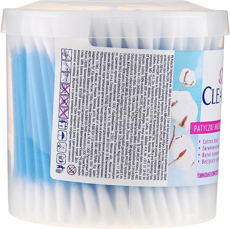 Wattestäbchen 200 St. - Cleanic Face Care Cotton Buds — Bild N2