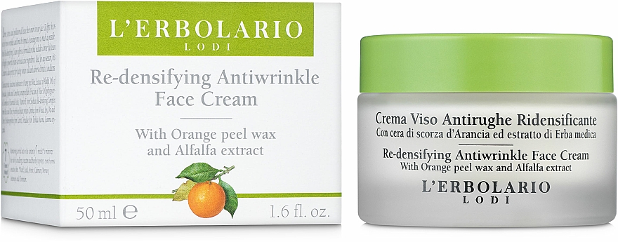 Anti-Falten Gesichtscreme mit Orangenschalenwachs und Luzernextrakt - L'erbolario Crema Viso Antirughe — Bild N1