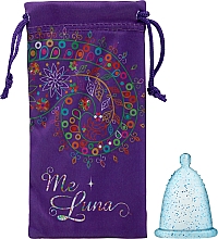 Menstruationstasse Größe S hellblau mit Glitzer - MeLuna Classic Menstrual Cup — Bild N2