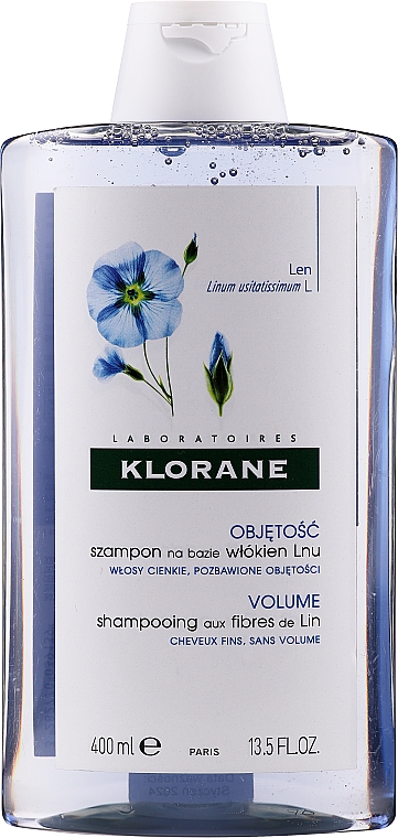 Volumen-Shampoo für feines Haar mit Leinfasern - Klorane Shampoo With Flax Fiber 