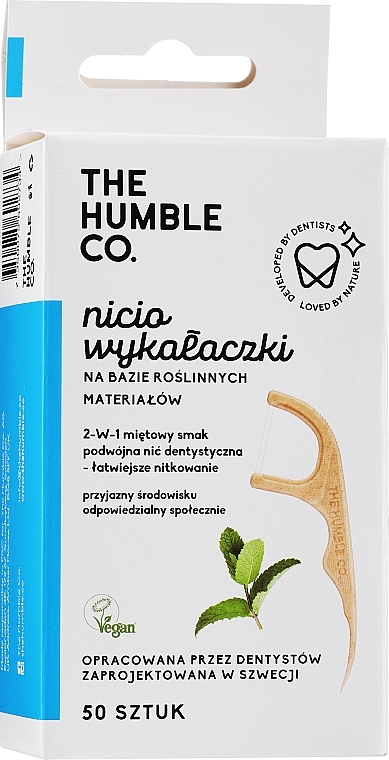 Zahnseide-Sticks mit Minzgeschmack - The Humble Co. Dental Floss Picks — Bild N1