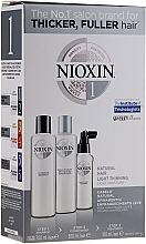 Haarpflegeset - Nioxin Hair System 1 Kit (Shampoo 300ml + Conditioner 300ml + Haarmaske 100ml) — Bild N1