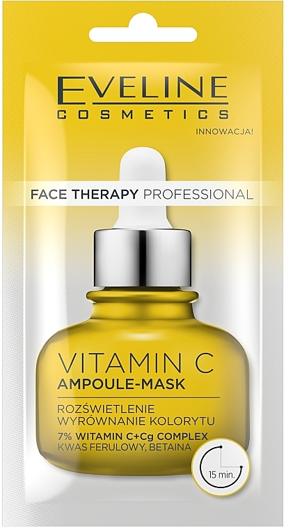 Ampullen-Creme-Maske mit Vitamin C für das Gesicht - Eveline Cosmetics Face Therapy Professional Ampoule Face Mask — Bild N1