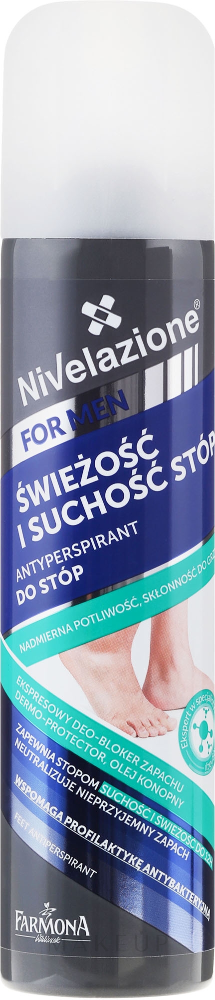 Fußdeospray Antitranspirant für Männer - Farmona Nivelazione For Men Feet Antiperspirant — Bild 180 ml