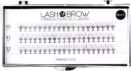 Düfte, Parfümerie und Kosmetik Wimpernbüschel-Set - Lash Brown Premium Flare Silk Lashes Natural Long