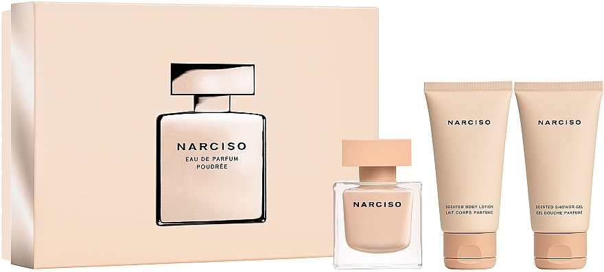 Narciso Rodriguez Narciso Poudree - Duftset (Eau de Parfum 50ml + Körperlotion 50ml + Duschgel 50ml) — Bild N2