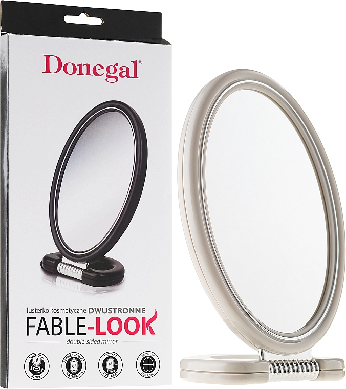 Kosmetikspiegel mit Ständer weiß 9503 - Donegal Mirror — Bild N1