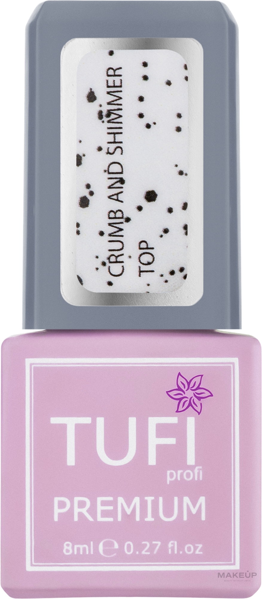 Nagelüberlack mit Schimmer - Tufi Profi Premium Crumb And Shimmer Top — Bild 8 ml