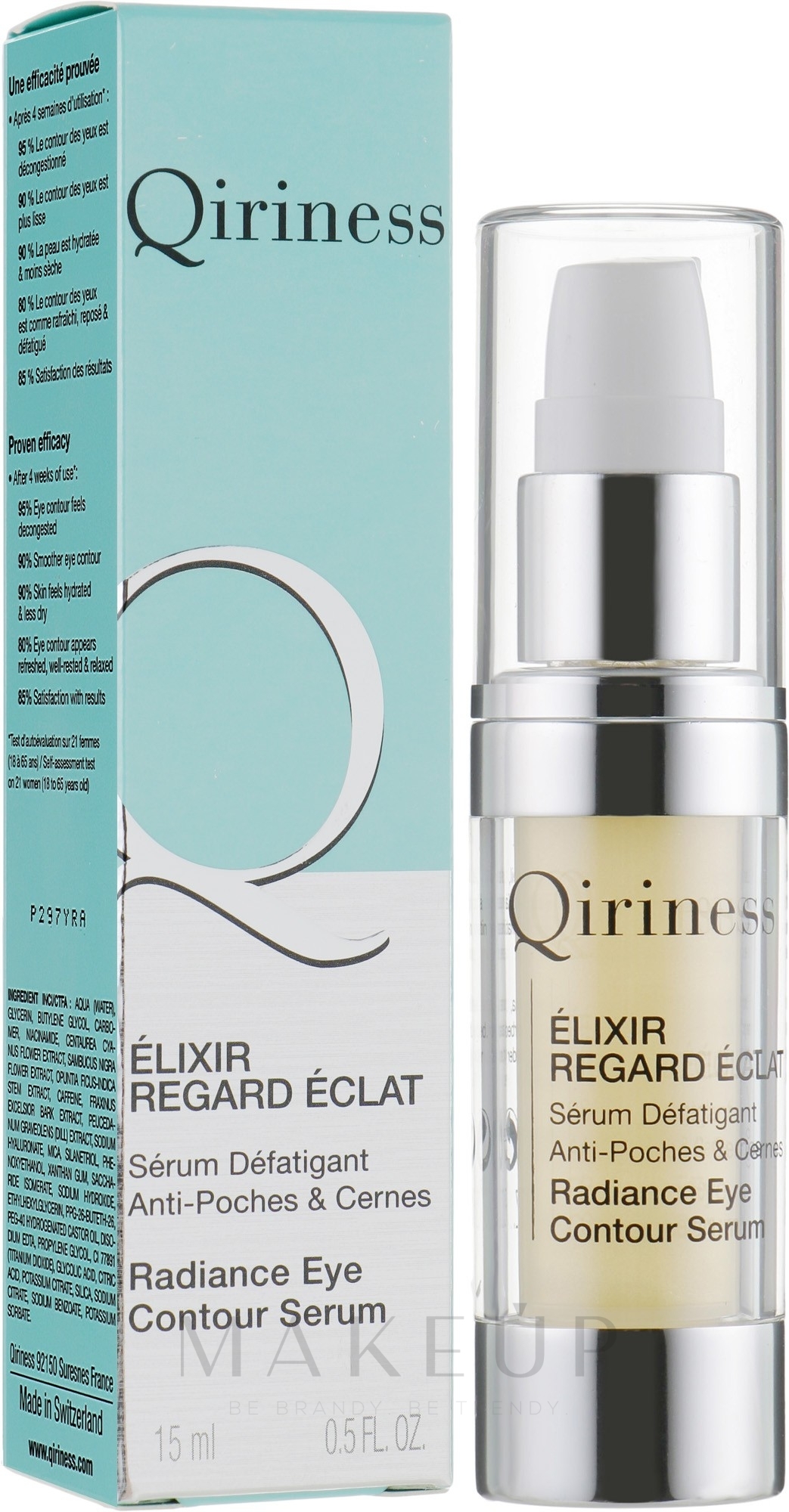 Augenkonturserum - Qiriness Radiance Eye Contour Serum — Bild 15 ml