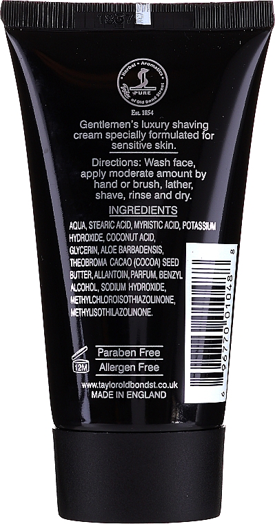 Luxuriöse Rasiercreme für empfindliche Haut - Taylor of Old Bond Street Jermyn Street Collectionn Shaving Cream (Tube) — Bild N2