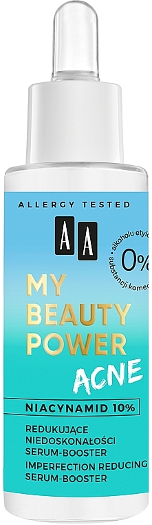 Entzündungshemmender Serum-Booster für das Gesicht mit Niacinamid 10%, Zink und AHA-Säuren - AA My Beauty Power Acne — Bild N4