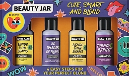 Düfte, Parfümerie und Kosmetik Haarpflegeset - Beauty Jar Cute Smart And Blond (Haarshampoo 80ml + Haarbalsam 80ml + Haarmaske 80ml + Haarbooster 80ml)