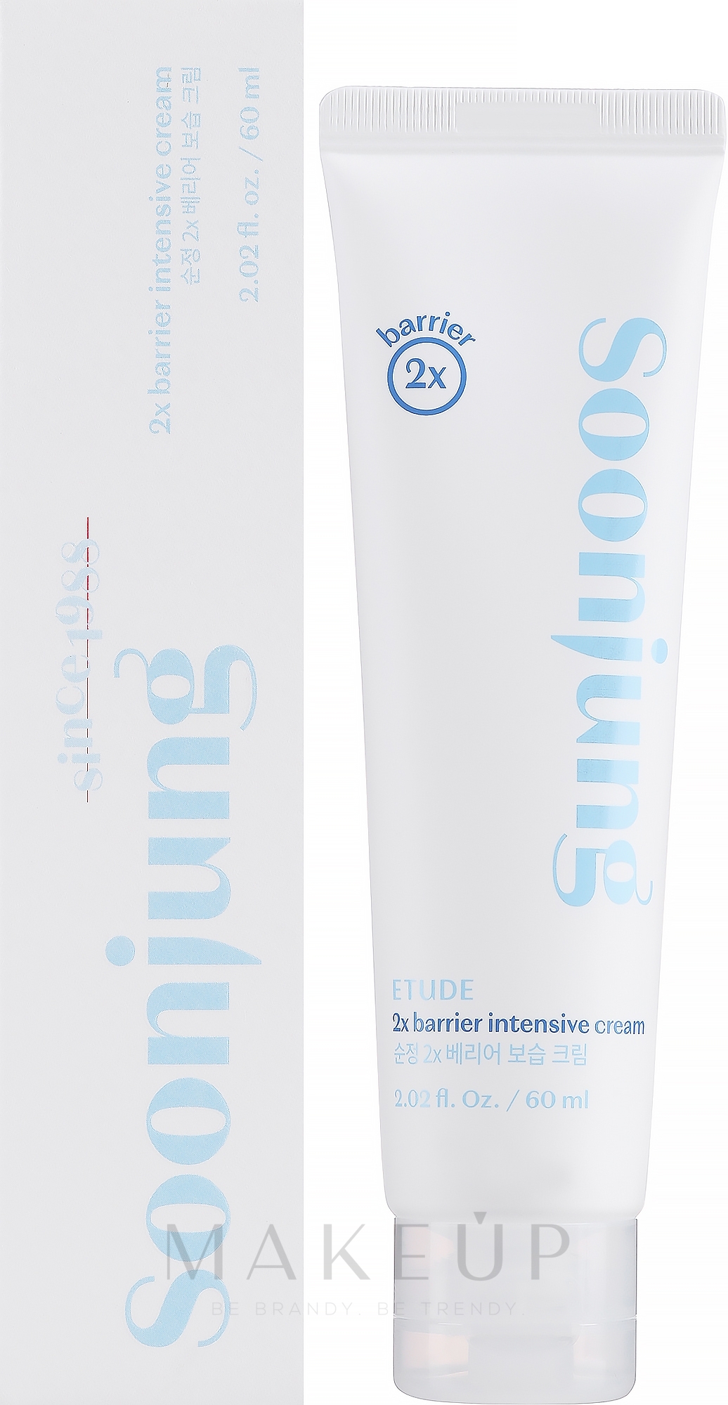Feuchtigkeitsspendende und beruhigende Gesichtscreme für geschädigte und gereizte Haut - Etude House Soon Jung 2x Barrier Intensive Cream — Bild 60 ml