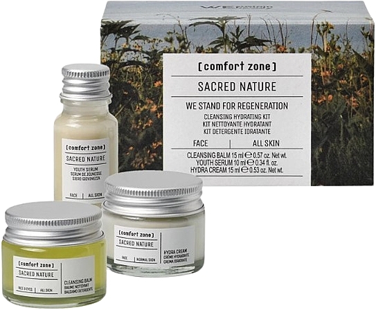 Set - Comfort Zone Sacred Nature Regenerative Beauty Kit (balm/15ml + cr/15ml + serum/10ml) — Bild N1