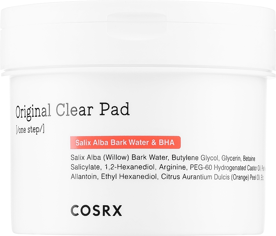 Reinigungspads mit BHA-Säure für das Gesicht - Cosrx One Step Original Clear Pads — Bild N1