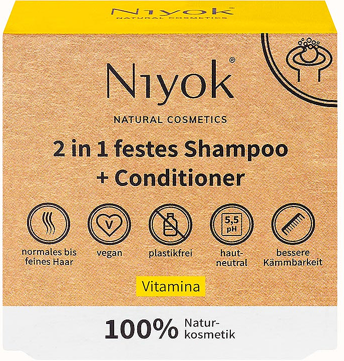 Fester Shampoo-Conditioner Vitamin - Niyok 2in1 — Bild N1