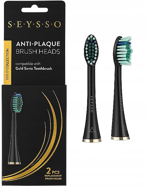 Zahnbürstenkopf für elektrische Zahnbürste 2 St. - Seysso Gold Anti Plaque — Bild N1