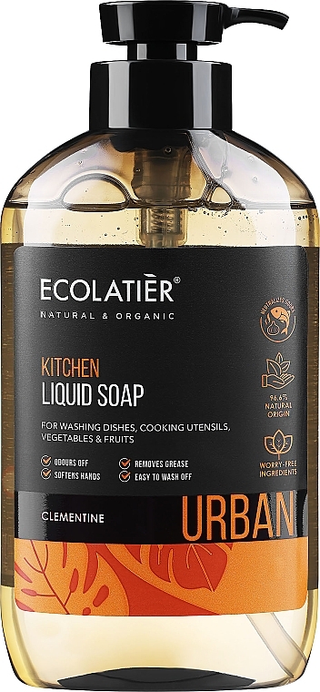 Flüssige Küchenseife mit Clementine - Ecolatier Urban Liquid Soap — Bild N2