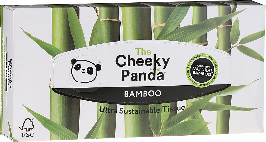 Bambus Kosmetiktücher im Spenderbox 80 St. - Cheeky Panda Bamboo Facial Tissue Cube — Bild N1