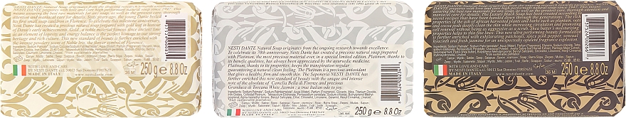Naturseifen-Geschenkset Luxury - Nesti Dante Gift Set Luxury Vegetable Soaps Limited Edition (3x250g) — Bild N4
