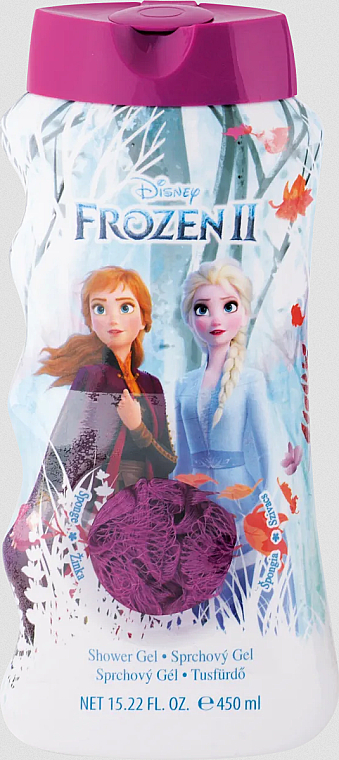 Körperpflegeset - Air-Val International Frozen Disney Frozen 2 (Duschgel 450ml + Badeschwamm) — Bild N2