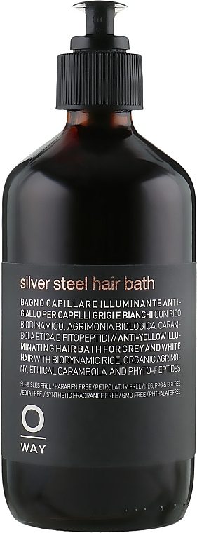 Anti-Gelb-Shampoo für graues und blondiertes Haar - Oway Man Silver Steel Hair Bath — Bild N2