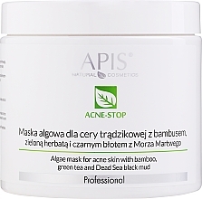 Düfte, Parfümerie und Kosmetik Anti-Akne Algenmaske mit Bambus, grünem Tee und schwarzem Schlamm aus dem Toten Meer - APIS Professional Algae Mask For Acne Skin