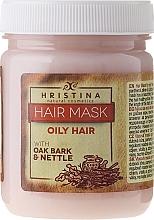 Düfte, Parfümerie und Kosmetik Haarmaske mit Eichenrinde und Brennnessel für fettiges Haar - Hristina Cosmetics Hair Mask