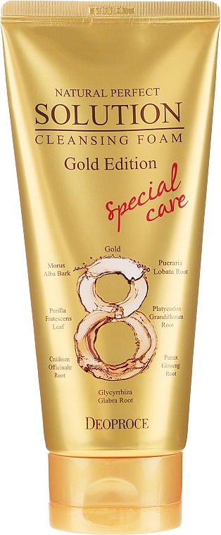 Gesichtswaschschaum mit Gold und 8 orientalischen Kräutern - Deoproce Natural Perfect Solution Cleansing Foam Gold Edition — Bild N2