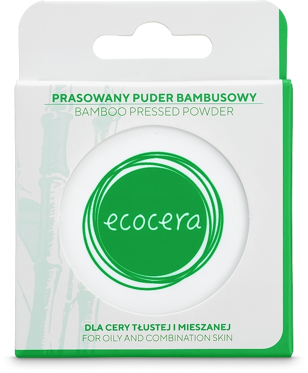 Kompaktpuder mit Bambus-Extrakt für fettige und gemischte Haut - Ecocera Bamboo Pressed Face Powder — Bild N3