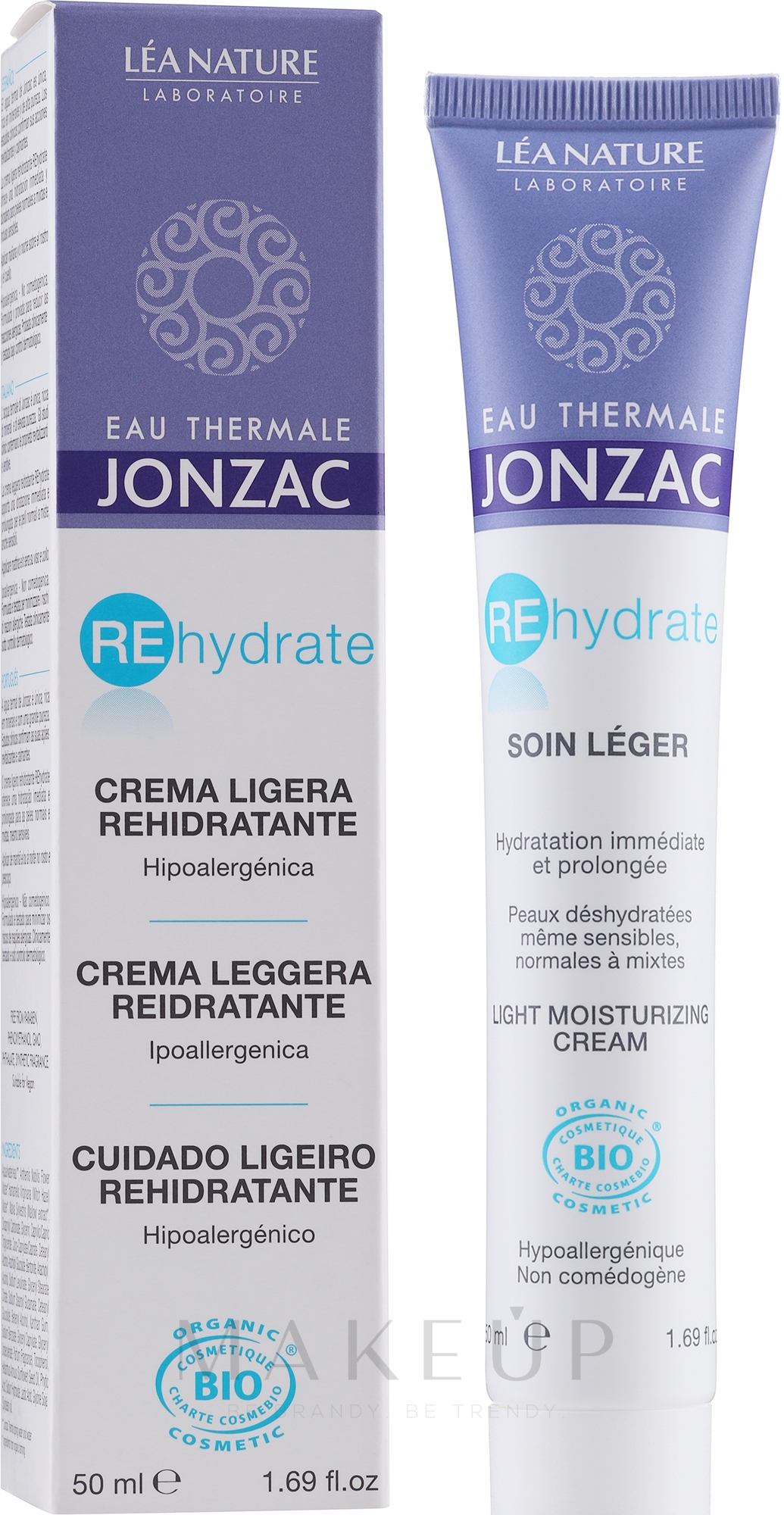 Leichte Feuchtigkeitscreme für das Gesicht - Eau Thermale Jonzac Rehydrate Light Moisturizing Cream — Bild 50 ml